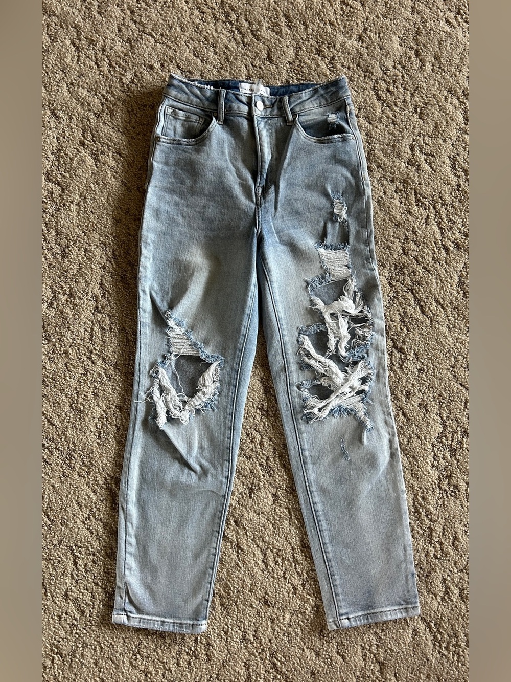 Risen Los Angeles women’s mid-rise relaxed boyfriend/straight leg jeans, 5/27